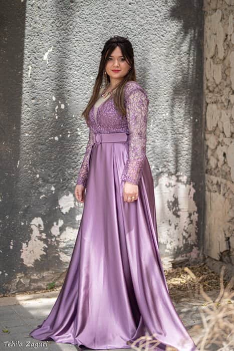 שמלה ערב PEAU D ANGE